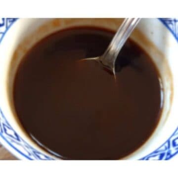 a bowl of flavorful tonkatsu sauce