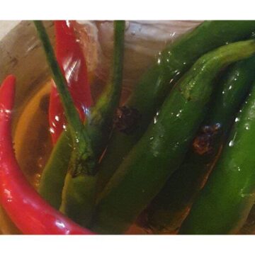 a pot of filipino spiced vinegar